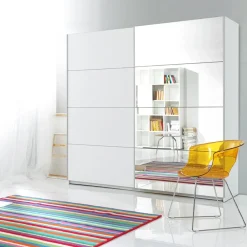 Garnero Arredamenti Armadio Ante A Specchio|Armadio Ante Scorrevoli-Armadio 180x210h cm 2 ante scorrevoli Pascal Gihome® Bianco Opaco