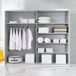 Garnero Arredamenti Armadio Ante A Specchio|Armadio Ante Scorrevoli-Armadio 180x210h cm 2 ante scorrevoli Pascal Gihome® Bianco Opaco