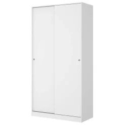 Garnero Arredamenti Armadio Cameretta|Armadio Ante Scorrevoli-Armadio 100x204h cm 2 ante scorrevoli Royal Bianco Lucido