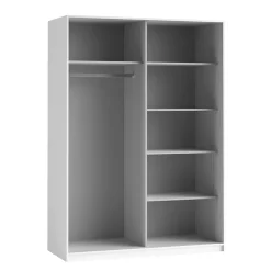 Garnero Arredamenti Armadio Ante A Specchio|Armadio Ante Scorrevoli-Armadio 120x210h cm 2 ante scorrevoli con specchio Pascal Gihome® Bianco Opaco