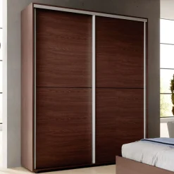 Garnero Arredamenti Armadio Cameretta|Armadio Ante Scorrevoli-Armadio 150x200h cm 2 ante scorrevoli moderno Roma Wengè