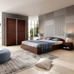 Garnero Arredamenti Armadio Cameretta|Armadio Ante Scorrevoli-Armadio 150x200h cm 2 ante scorrevoli moderno Roma Wengè