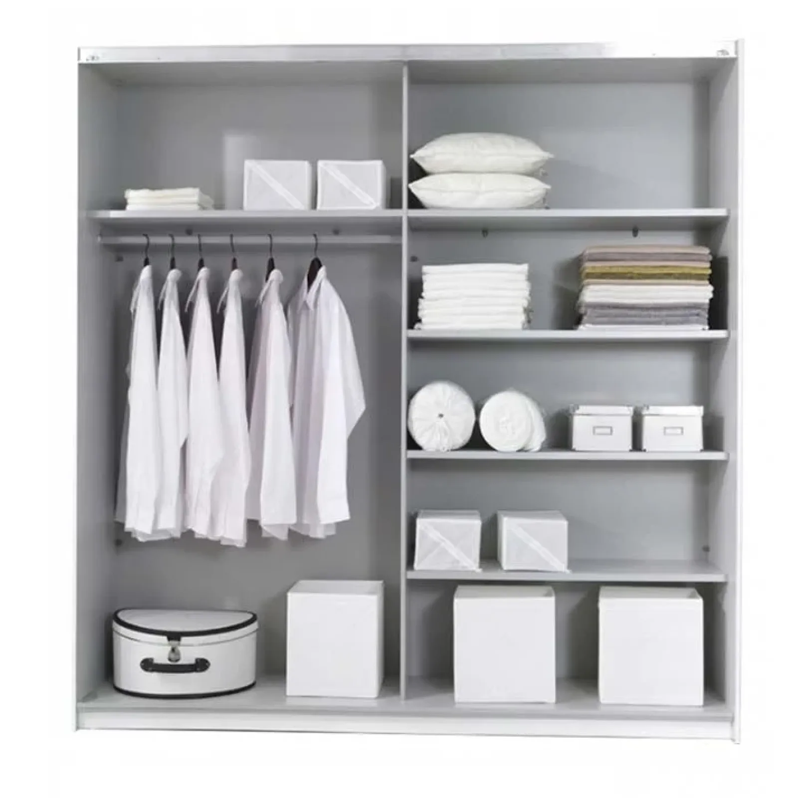 Garnero Arredamenti Armadio Ante A Specchio|Armadio Ante Scorrevoli-Armadio 221x210h cm 2 ante scorrevoli Pascal Gihome® Nero Opaco