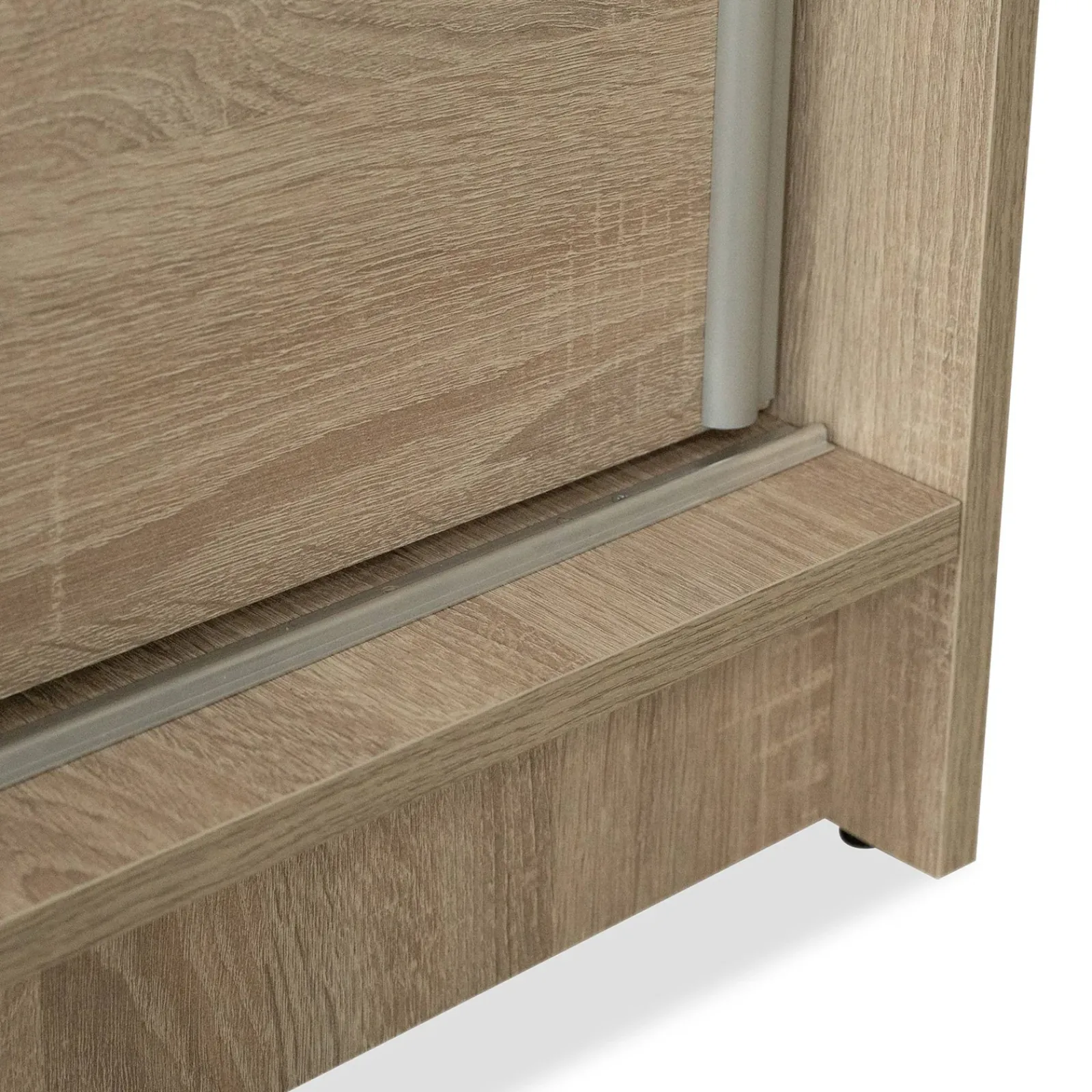 Garnero Arredamenti Armadio Ante Scorrevoli-Armadio 200x215h cm 2 ante scorrevoli con specchio Silven Rovere sonoma