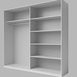 Garnero Arredamenti Armadio Ante A Specchio|Armadio Ante Scorrevoli-Armadio 200x210h cm 2 ante scorrevoli con specchio Cortina Gihome® Bianco Frassinato