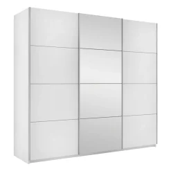 Garnero Arredamenti Armadio Ante A Specchio|Armadio Ante Scorrevoli-Armadio 250x210h cm 3 ante scorrevoli con specchio bianco Lilly