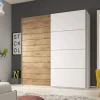 Garnero Arredamenti Armadio Ante Scorrevoli|Guardaroba-Armadio 200x210h cm 2 ante scorrevoli bianco rovere Nexus Gihome®