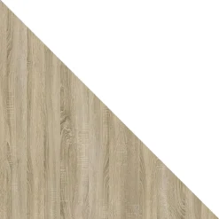 Garnero Arredamenti Armadio Ante Scorrevoli-Armadio 200x215h cm 2 ante scorrevoli con specchio rovere sonoma bianco opaco Silven Rovere sonoma - Bianco opaco