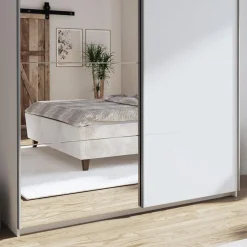 Garnero Arredamenti Armadio Ante A Specchio|Armadio Ante Scorrevoli-Armadio 180x219h cm 2 ante scorrevoli moderno  Caracas Bianco Frassinato