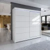 Garnero Arredamenti Armadio Ante Scorrevoli|Guardaroba-Armadio 180x215h cm 2 ante scorrevoli bianco opaco Karl
