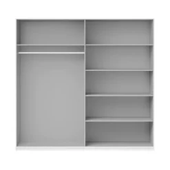 Garnero Arredamenti Armadio Ante A Specchio|Armadio Ante Scorrevoli-Armadio 180x210h cm 2 ante scorrevoli con specchio bianco lucido Marcus Gihome®