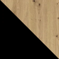 Garnero Arredamenti Armadio Ante Scorrevoli-Armadio 200x215h cm 2 ante scorrevoli con specchio rovere nero opaco Silven Rovere - Nero opaco