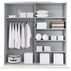 Garnero Arredamenti Armadio Ante A Specchio|Armadio Ante Scorrevoli-Armadio 200x210h cm 2 ante scorrevoli con specchio bianco opaco Pascal Gihome®