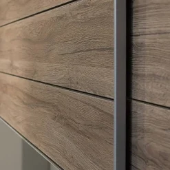 Garnero Arredamenti Armadio Ante A Specchio|Armadio Ante Scorrevoli-Armadio 270x210h cm 2 ante scorrevoli con specchio rovere scuro Brock Gihome®