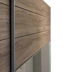 Garnero Arredamenti Armadio Ante A Specchio|Armadio Ante Scorrevoli-Armadio 270x210h cm 2 ante scorrevoli con specchio rovere scuro Brock Gihome®
