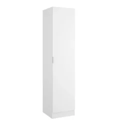Garnero Arredamenti Armadio Ante Battenti|Guardaroba-Armadio 41x184h cm con barra appendiabiti legno bianco Juan Bianco Opaco
