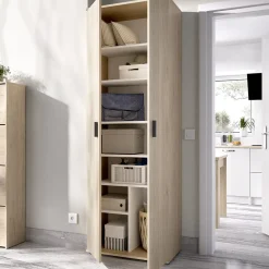 Garnero Arredamenti Armadio Ante Battenti|Mobili Multiuso-Armadio 61x190h cm due ante con ripiani multiuso legno Ander