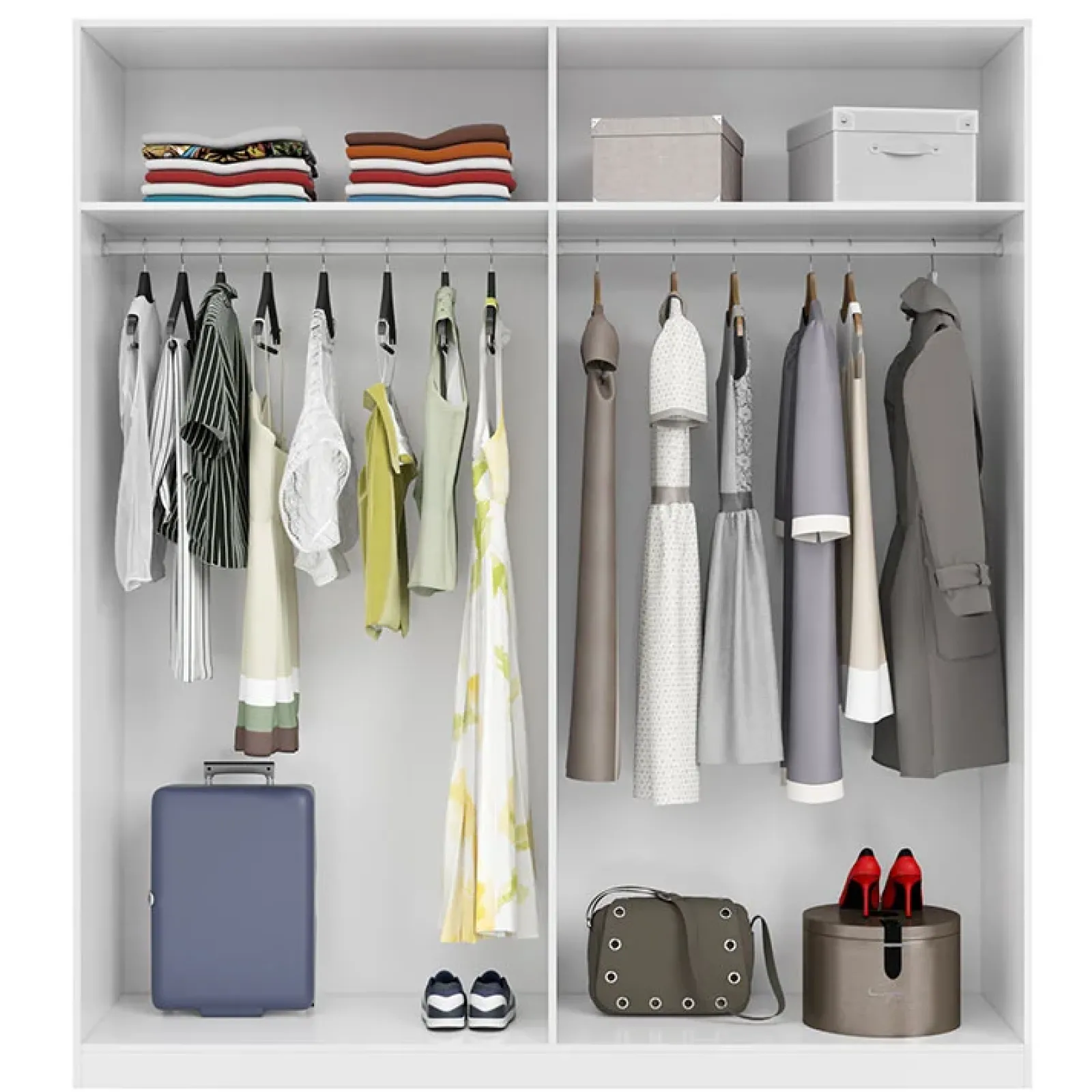 Garnero Arredamenti Armadio Cameretta|Armadio Ante Battenti-Armadio 180x200h cm moderno 4 ante bianco lucido Mike Gihome®