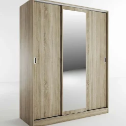 Garnero Arredamenti Armadio Ante A Specchio|Armadio Ante Scorrevoli-Armadio 150x191h cm scorrevole con specchio sonoma Collodi Rovere