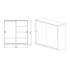 Garnero Arredamenti Armadio Ante Scorrevoli|Guardaroba-Armadio 180x191h cm scorrevole moderno Morante Noce