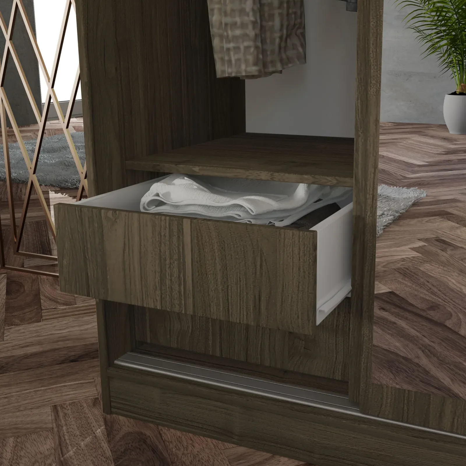 Garnero Arredamenti Armadio Ante A Specchio|Armadio Ante Scorrevoli-Armadio 150x191h cm scorrevole con specchio Collodi Noce