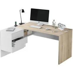 Garnero Arredamenti Arredo Ufficio Completo-Arredo ufficio completo bianco opaco rovere natura Work 2