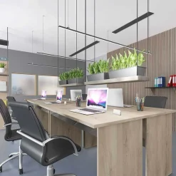 Garnero Arredamenti Arredo Ufficio Completo-Arredo ufficio completo moderno rovere antracite lucido Time 2