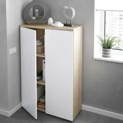 Garnero Arredamenti Arredo Ufficio Completo-Arredo ufficio completo moderno bianco opaco rovere natura Work 1