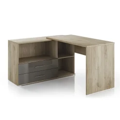 Garnero Arredamenti Arredo Ufficio Completo-Arredo ufficio completo moderno rovere antracite lucido Time 11