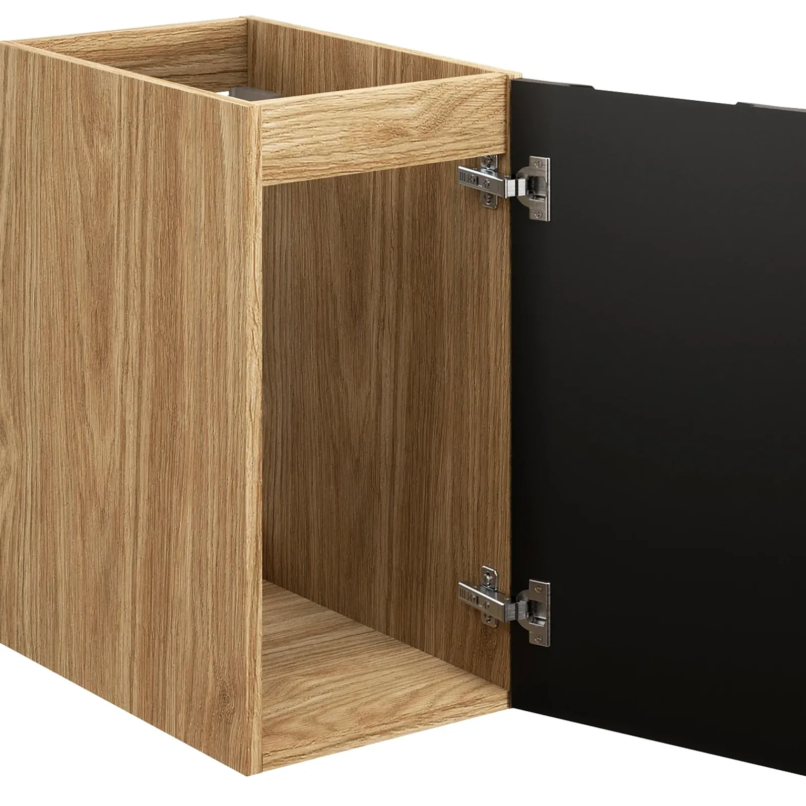 Garnero Arredamenti Pensili Per Bagno-Base bagno sospesa 30x60h cm 1 anta nero rovere Swim Nero - Rovere