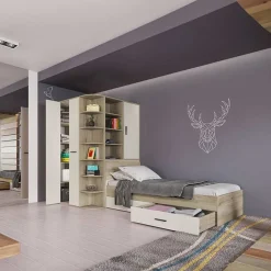 Garnero Arredamenti Cabine Armadio-Cabina armadio 148x199h cm ad angolo rovere champagne beige Fabio Gihome®