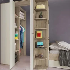 Garnero Arredamenti Cabine Armadio-Cabina armadio 148x199h cm ad angolo rovere champagne beige Fabio Gihome®