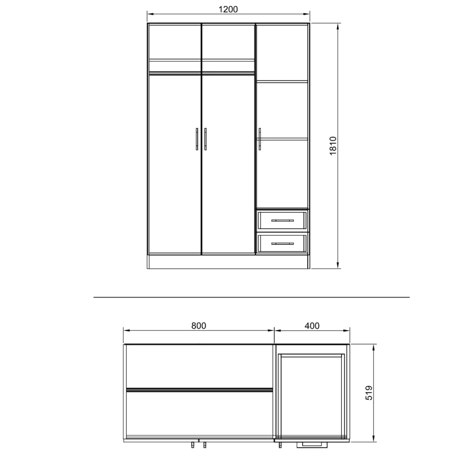 Garnero Arredamenti Camere Da Letto Complete|Camera Da Letto Completa-Camera completa con letto contenitore alla francese Tropea Rovere