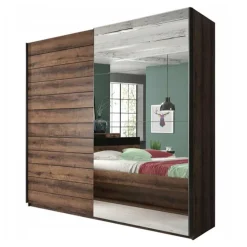 Garnero Arredamenti Camere Da Letto Complete|Camera Da Letto Completa-Camera completa matrimoniale con cassettoni rovere scuro nero Lisbona Gihome®