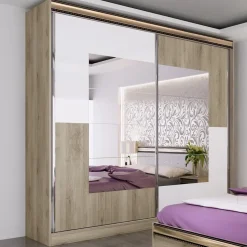 Garnero Arredamenti Camere Da Letto Complete|Camera Da Letto Completa-Camera da letto completa rovere sonoma bianco opaco Riga