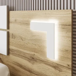 Garnero Arredamenti Camere Da Letto Complete|Camera Da Letto Completa-Camera da letto completa matrimoniale quercia bianco opaco Volga