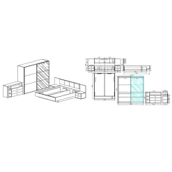 Garnero Arredamenti Camere Da Letto Complete|Camera Da Letto Completa-Camera da letto completa matrimoniale legno vecchio antico nero Lubiana