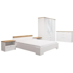 Garnero Arredamenti Camere Da Letto Complete|Camera Da Letto Completa-Camera da letto completa matrimoniale bianco rovere Relaxio