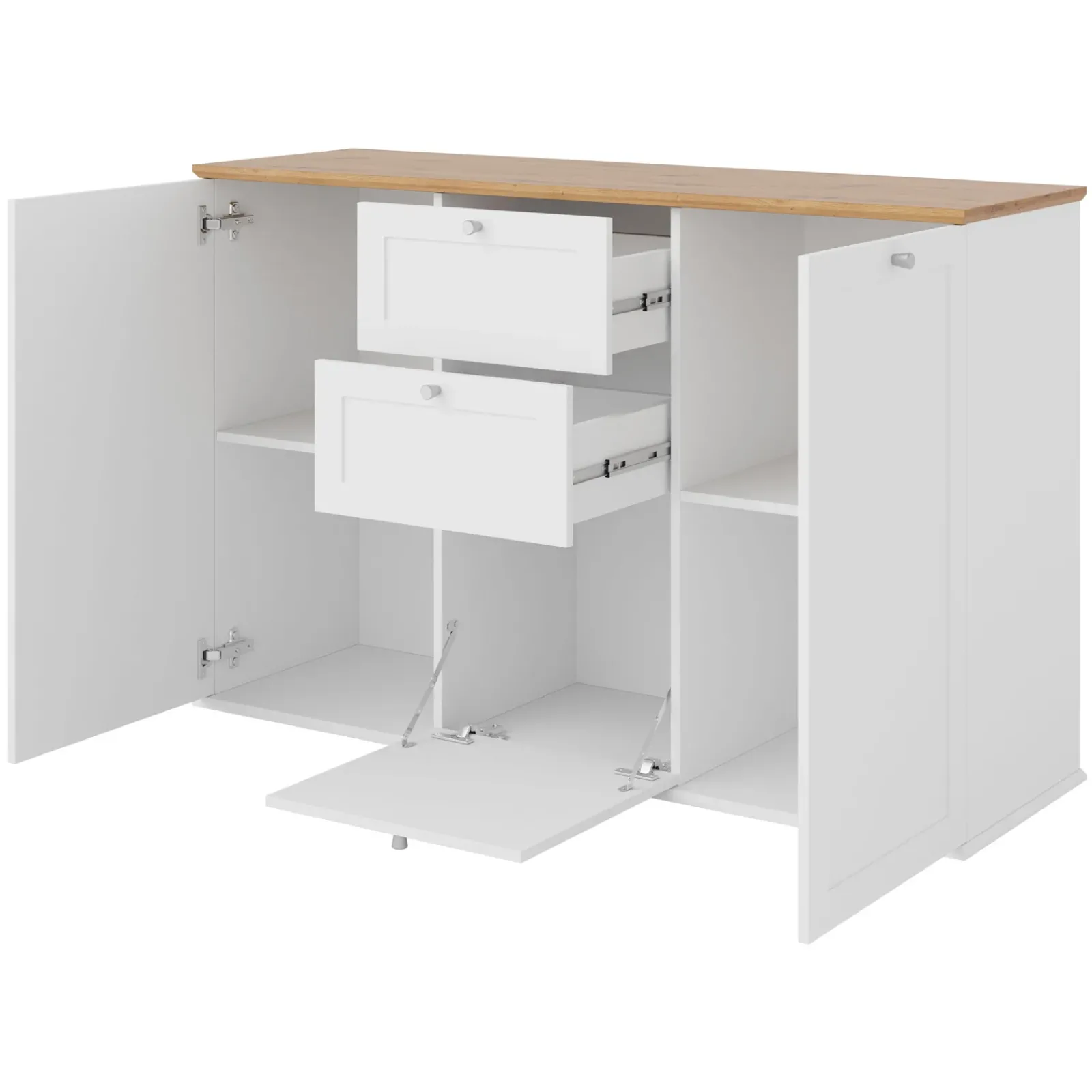 Garnero Arredamenti Camere Da Letto Complete|Camera Da Letto Completa-Camera da letto completa matrimoniale bianco rovere Relaxio