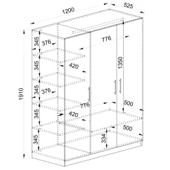Garnero Arredamenti Camere Da Letto Complete|Camera Da Letto Completa-Camera da letto completa alla francese con armadio e comodini Carrisi Rovere Rustico