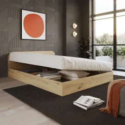 Garnero Arredamenti Camere Da Letto Complete|Camera Da Letto Completa-Camera da letto completa alla francese con armadio e comodini Carrisi Rovere Rustico