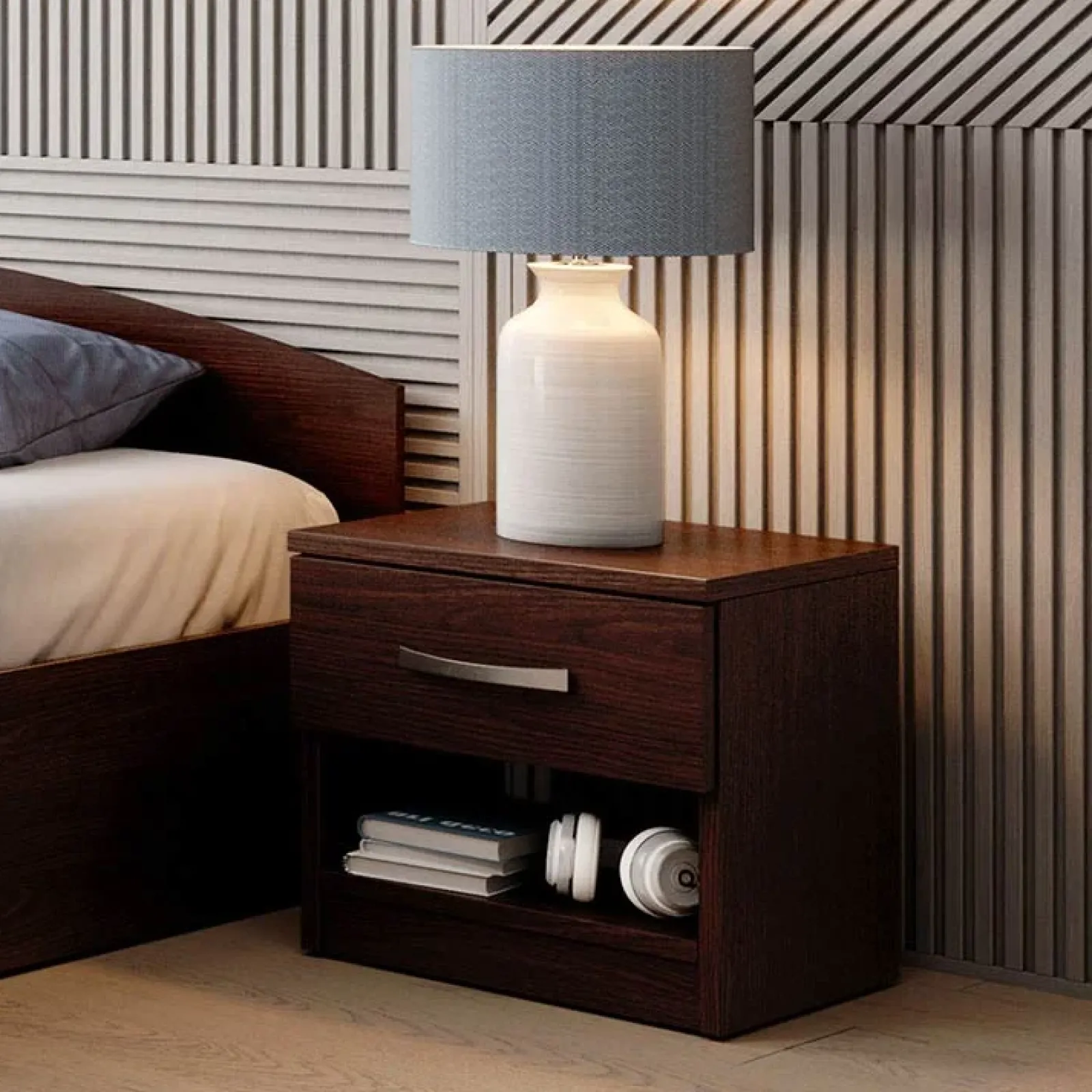 Garnero Arredamenti Camere Da Letto Complete|Camera Da Letto Completa-Camera da letto completa matrimoniale moderna wengè Roma Noce