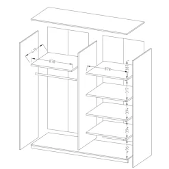 Garnero Arredamenti Camere Da Letto Complete|Camera Da Letto Completa-Camera da letto completa moderna bianca Pascal Gihome®