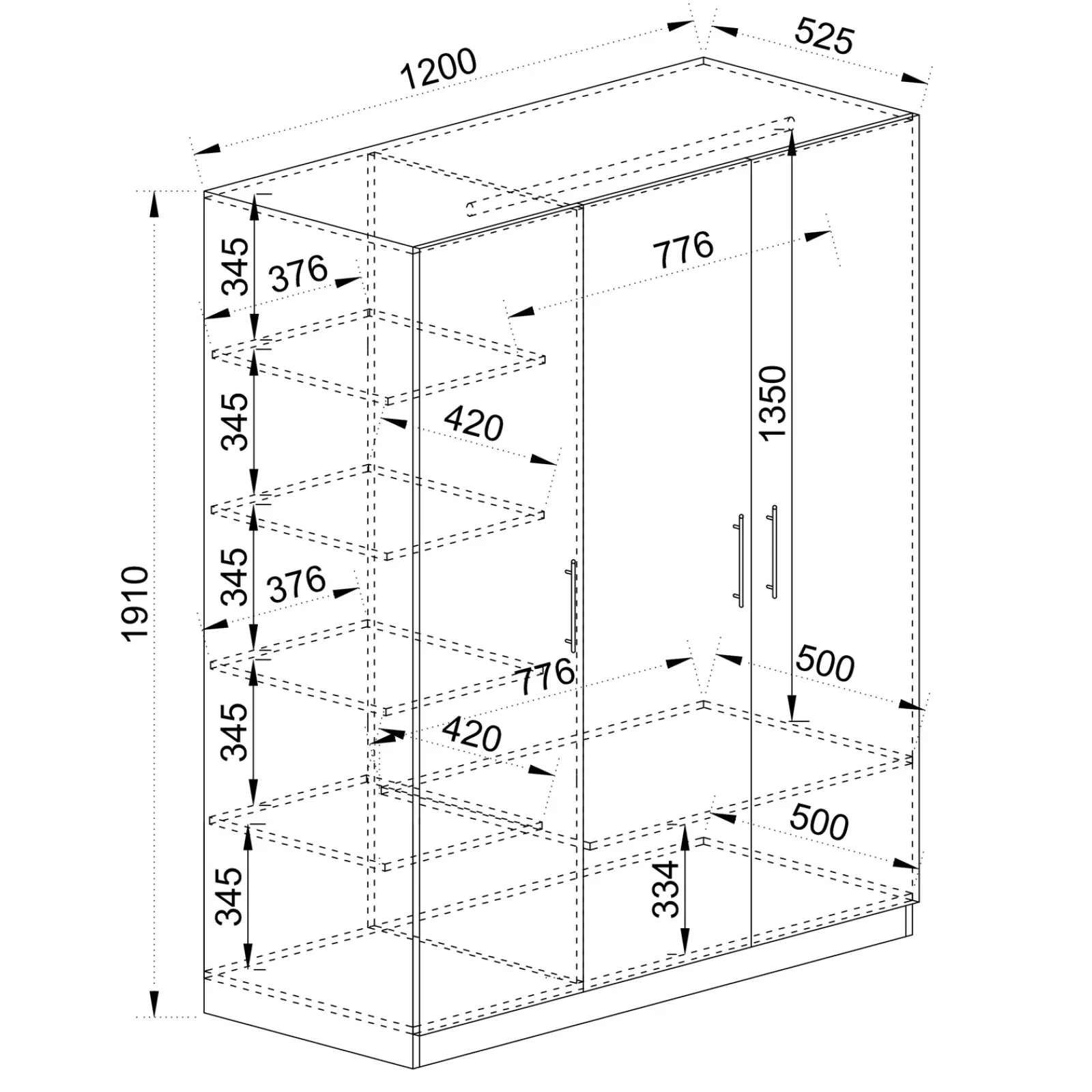 Garnero Arredamenti Camere Da Letto Complete|Camera Da Letto Completa-Camera da letto completa alla francese con armadio e comodini sonoma Carrisi Rovere