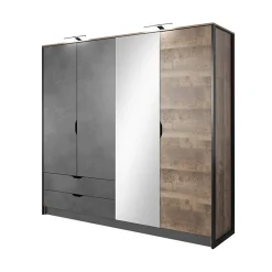 Garnero Arredamenti Camere Da Letto Complete|Camera Da Letto Completa-Camera da letto completa matrimoniale moderna grigio quercia Dable