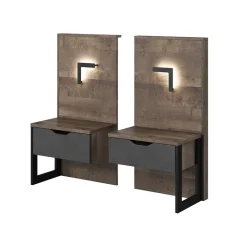 Garnero Arredamenti Camere Da Letto Complete|Camera Da Letto Completa-Camera da letto completa matrimoniale moderna grigio quercia Dable