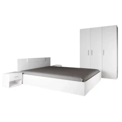 Garnero Arredamenti Camere Da Letto Complete|Camera Da Letto Completa-Camera da letto moderna completa matrimoniale bianco opaco Verona