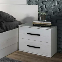 Garnero Arredamenti Camere Da Letto Complete|Camera Da Letto Completa-Camera da letto moderna completa matrimoniale pino bianco Angara