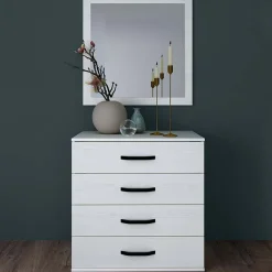 Garnero Arredamenti Camere Da Letto Complete|Camera Da Letto Completa-Camera da letto moderna completa matrimoniale pino bianco Angara