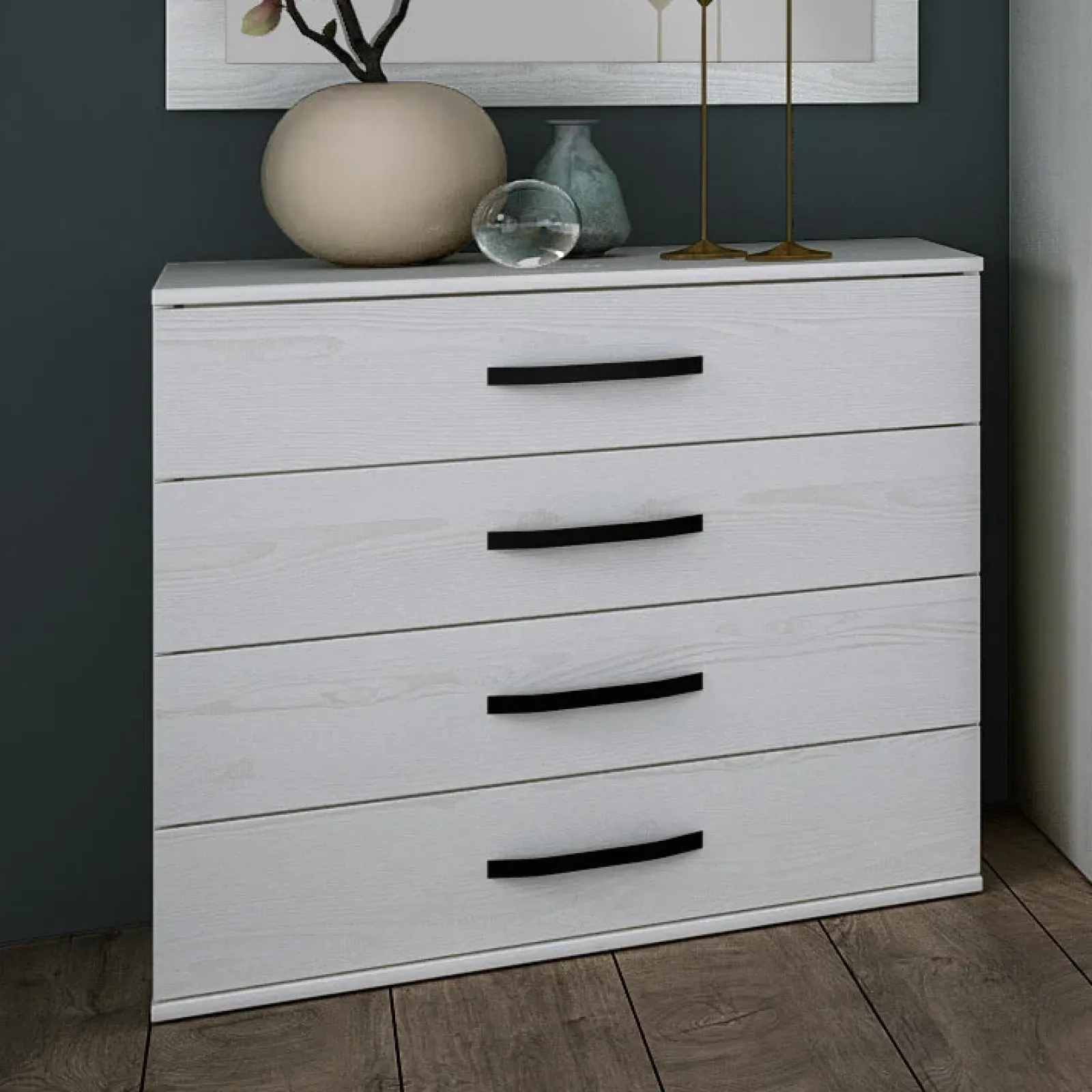 Garnero Arredamenti Camere Da Letto Complete|Camera Da Letto Completa-Camera da letto moderna completa matrimoniale pino bianco Angara